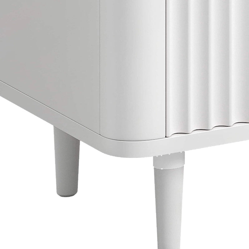 6-Drawer Wood Dresser with Fluted Panel and Golden Handles