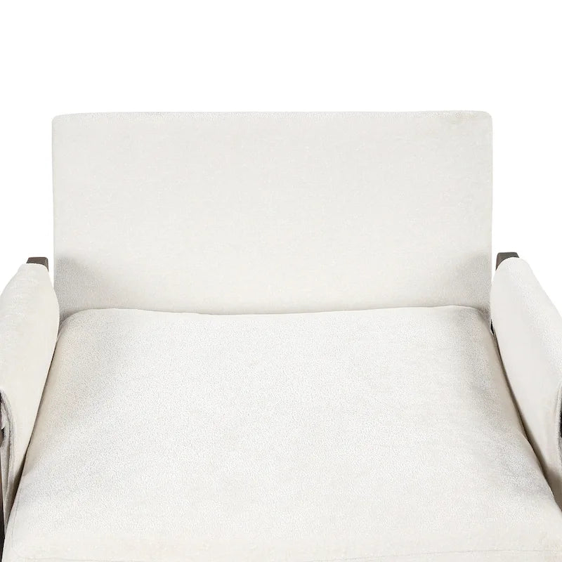 Mid-Century Velvet Accent Armchair with Thick Cushion Serpentine Springs and Rubber Wood Frame