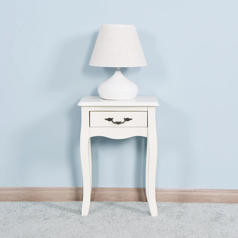 Bathroom Floor-standing Storage Table with a Drawer, 4 Curved Legs