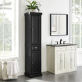 Tall Linen Cabinet with Beadboard Doors Adjustable Shelves and Antique Gold Hardware