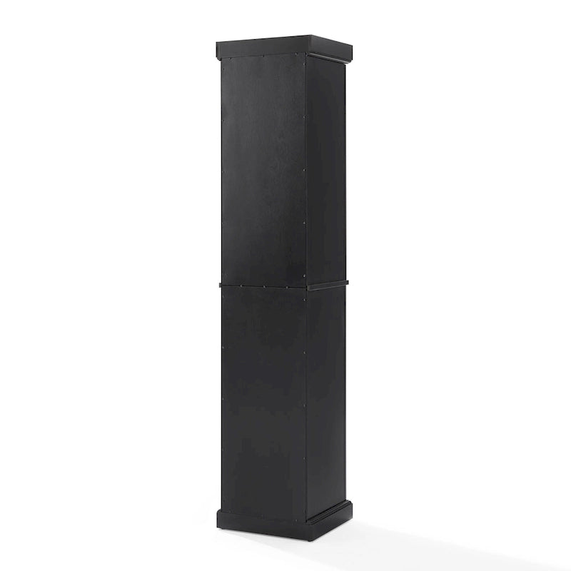 Tall Linen Cabinet with Beadboard Doors Adjustable Shelves and Antique Gold Hardware