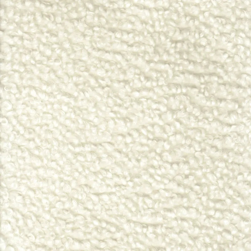 Round Barrel Swivel Accent Chair in Cream White Sherpa with Removable Cushion
