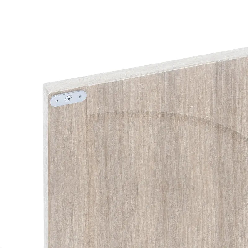 Rattan Door Accent Storage Cabinet with Arched Panel Adjustable Shelf and Anti-Tip Fitting