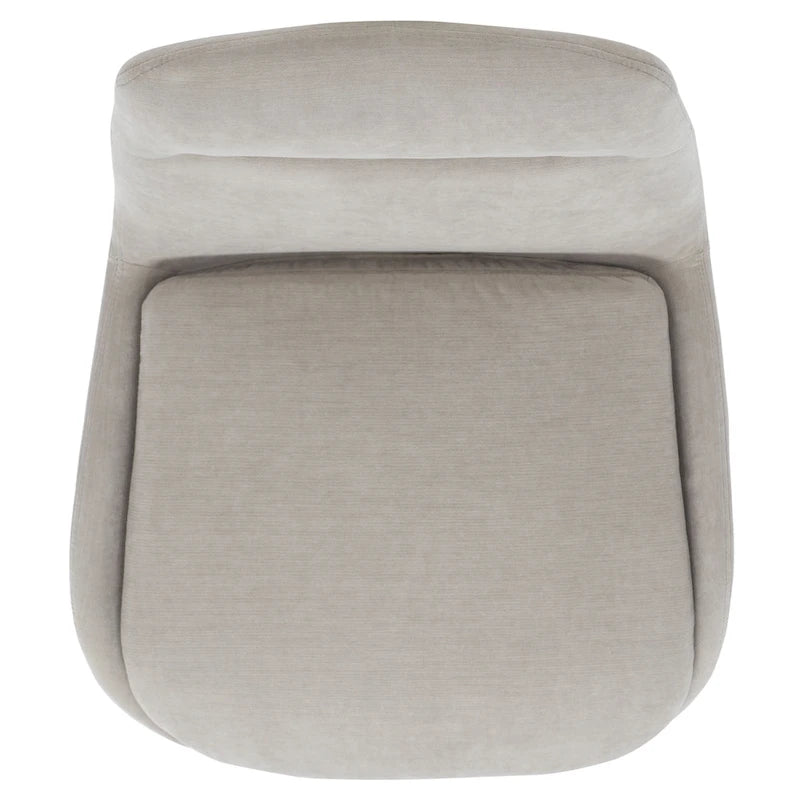 Mid-Century Modern Velvet Accent Chair with Sloped Back and Splayed Black Metal Legs Armless