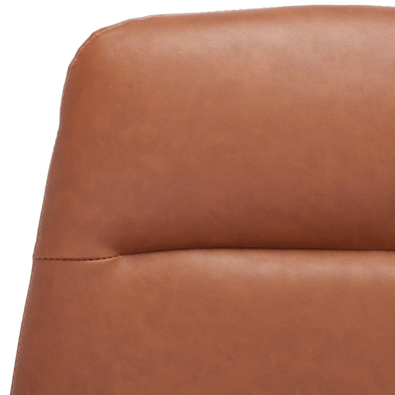 Mid-Century Modern Velvet Accent Chair with Sloped Back and Splayed Black Metal Legs Armless