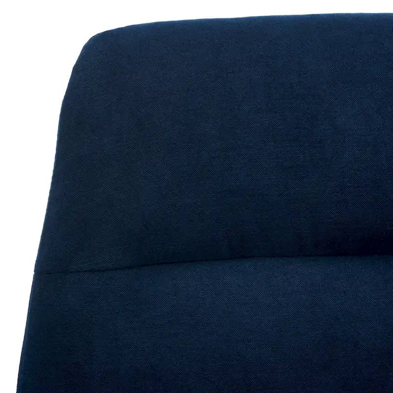 Mid-Century Modern Velvet Accent Chair with Sloped Back and Splayed Black Metal Legs Armless