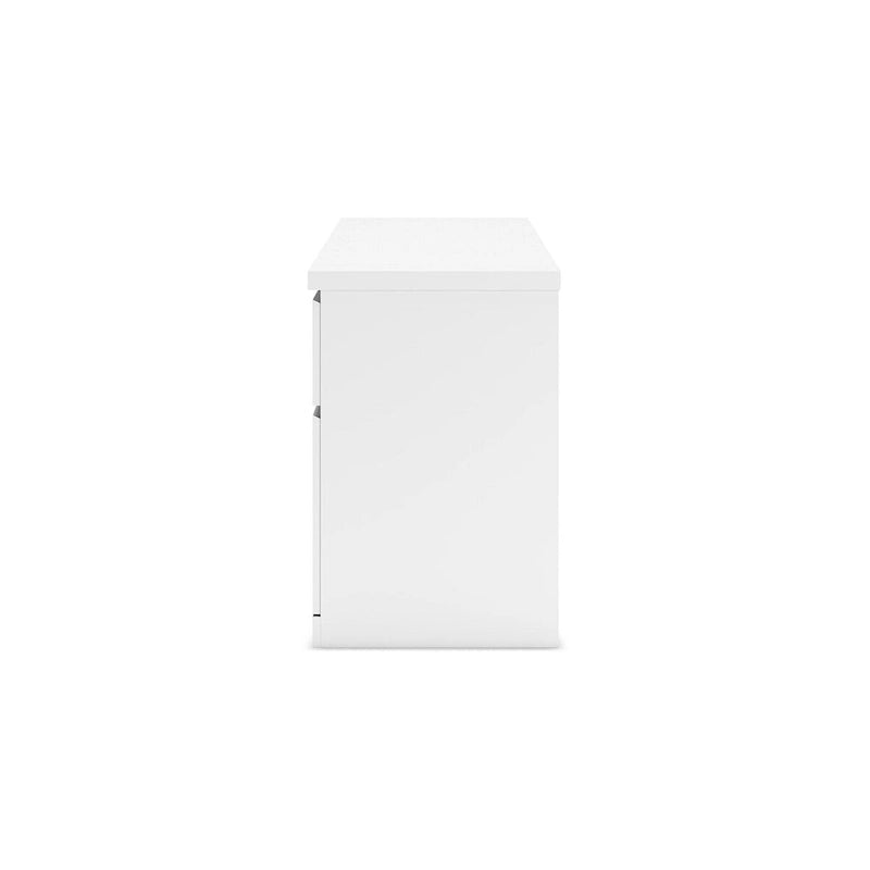 61-Inch White Home Office Desk with Drawer and Storage Cabinet No Hardware Design