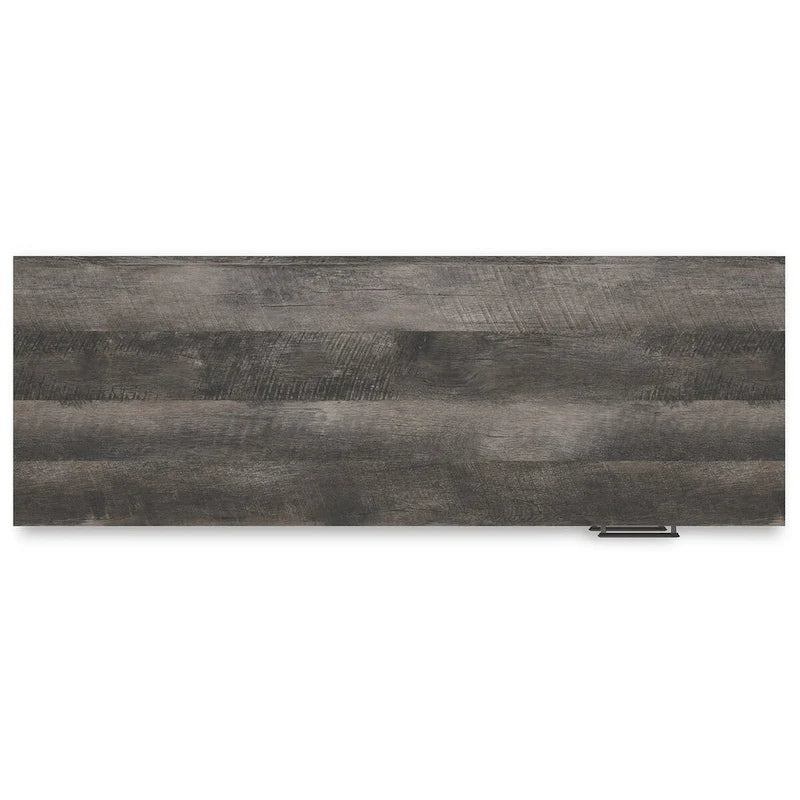 54-Inch Home Office Desk Two-Tone Whitewash and Gray Oak with 3 Drawers and Pewter Pulls